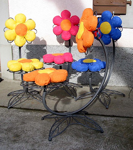 Chaises fleurs